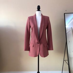 Smythe long shawl blazer in bisque FA19